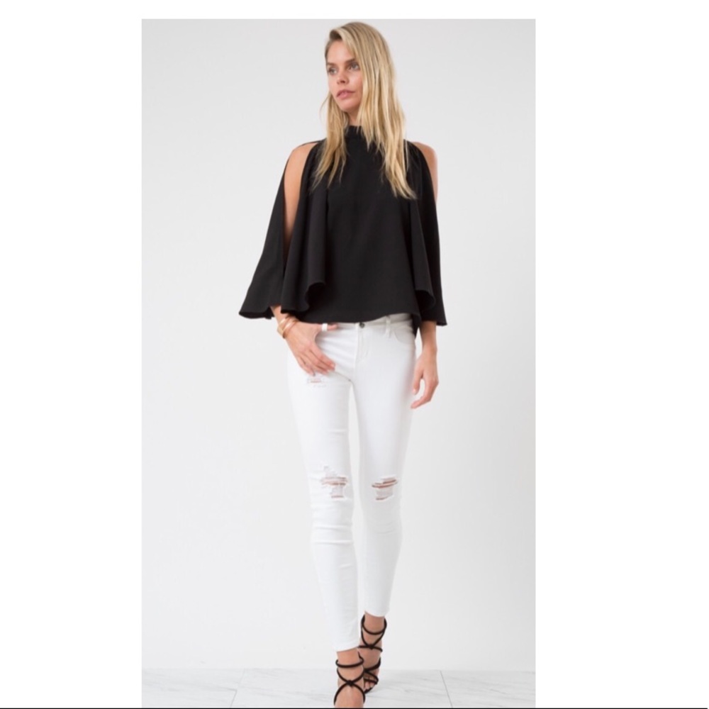 Kimono Top with Open Shoulder Sleeves - Picture 4 of 8